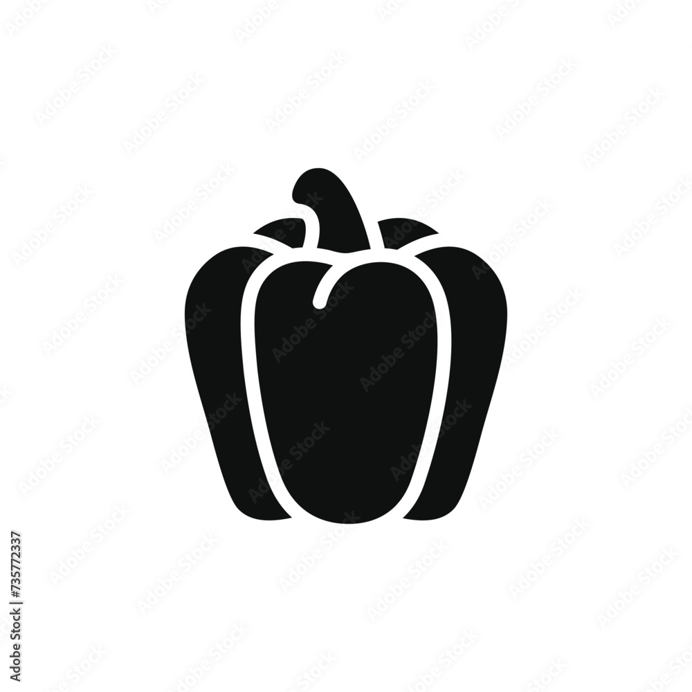 Bell pepper icon isolated on transparent background Bell pepper icon isolated on transparent background