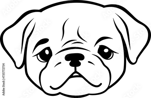 Bulldog design clipart design illustration