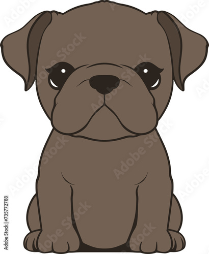 Bulldog design clipart design illustration