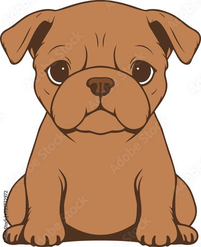 Bulldog design clipart design illustration