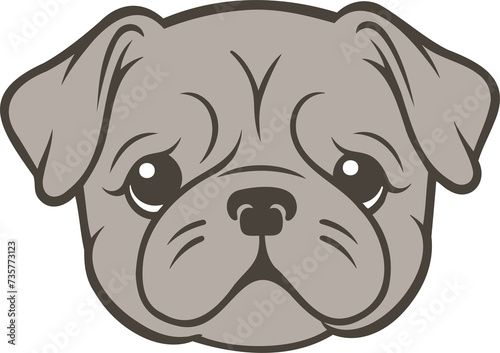 Bulldog design clipart design illustration