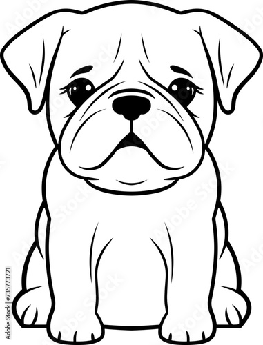 Bulldog face clipart design illustration