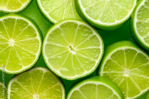 Close-Up of Lime Slices