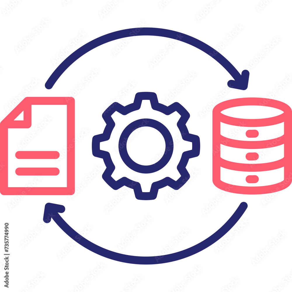 Obraz premium Data Transformation Icon