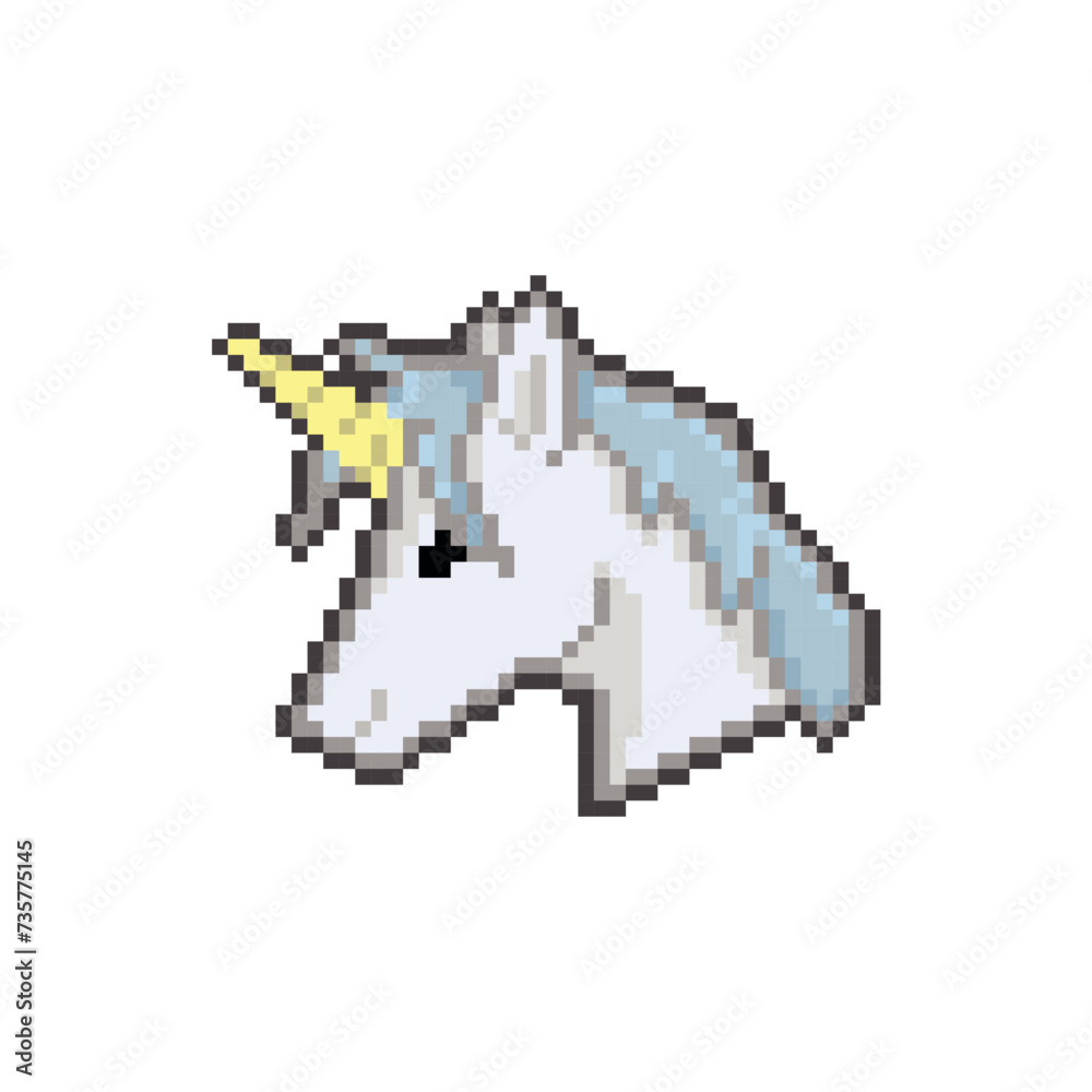 Obraz premium unicorn horse icon pixel art