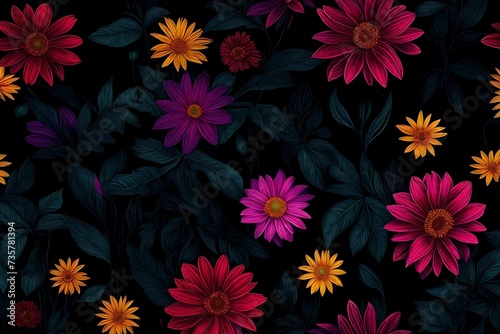 seamless floral background © Jamini