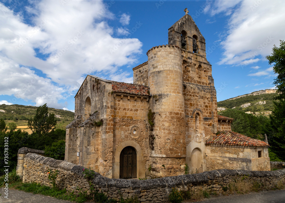Romanesque church of San Salvador de Escaño (11th century). Burgos, Castile and Leon, Spain.