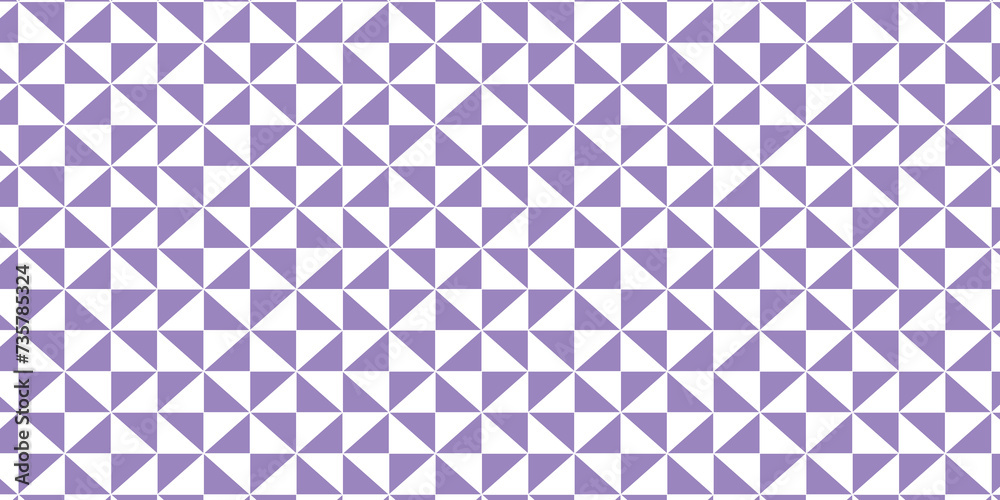 seamless geometric pattern with triangles in style purple and white