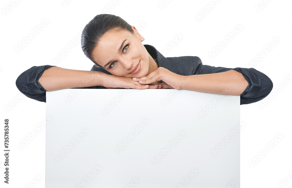 Woman, promotion and poster with mockup space in studio, portrait and information for market sales. Girl, announcement and billboard for advertising, placard and communication with white background Woman, promotion and poster with mockup space in studio, portrait and information for market sales. Girl, announcement and billboard for advertising, placard and communication with white background