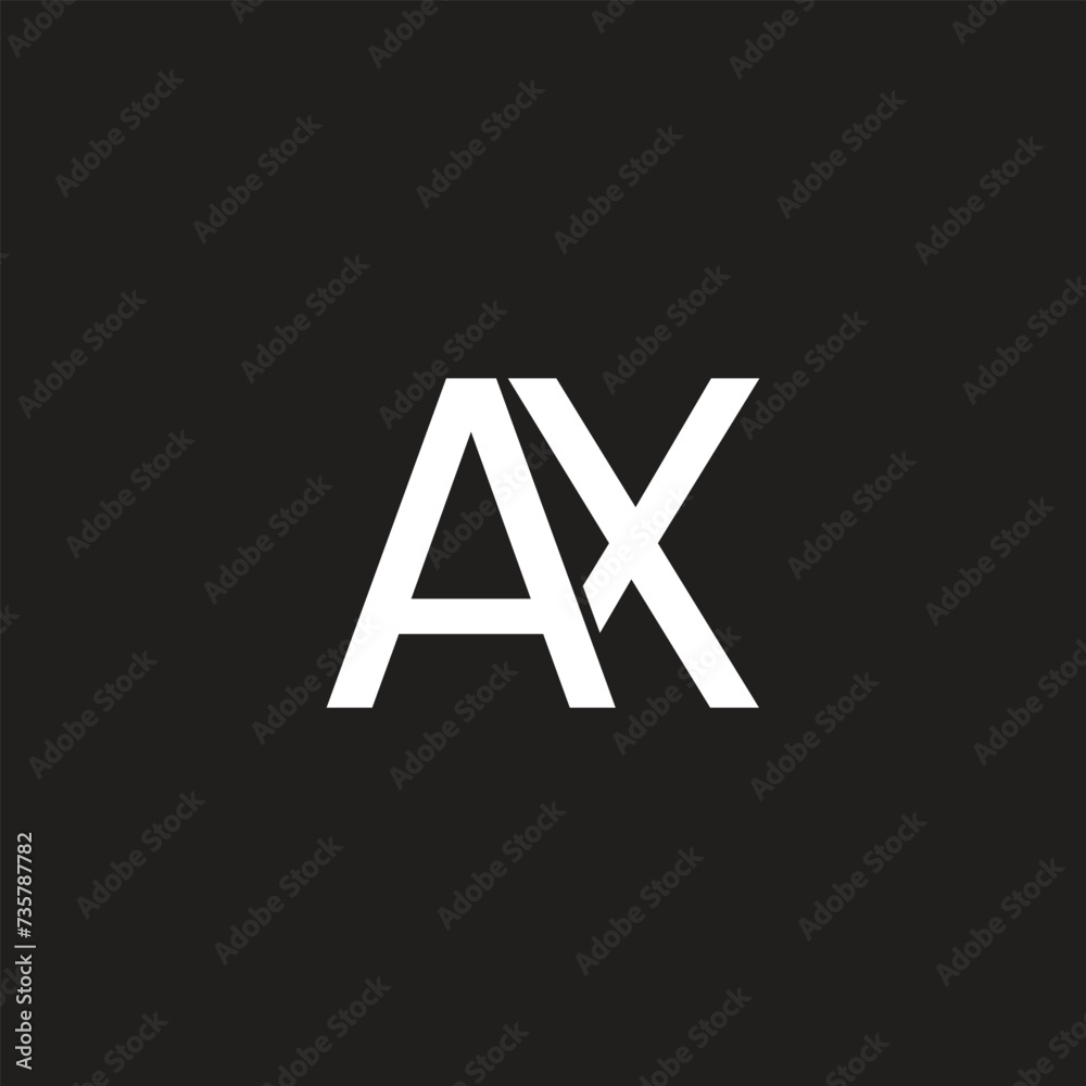 AX Letter Logo, Monogram, alphabetic Initials Letter symbols AX Letter Logo, Monogram, alphabetic Initials Letter symbols