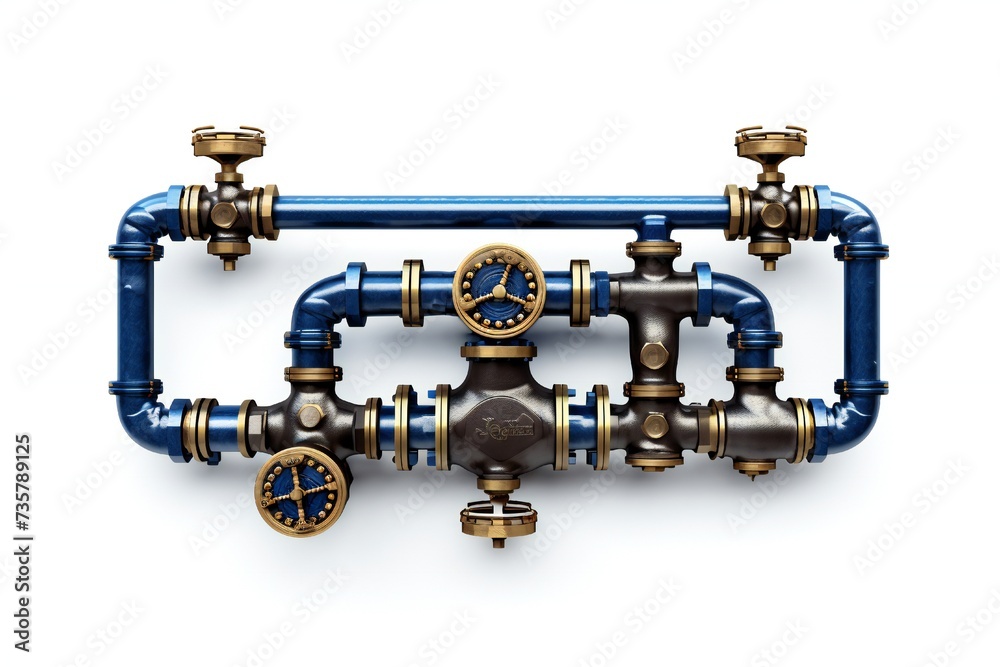 Plumbing industry banner design element isolated on white background Generative Ai Plumbing industry banner design element isolated on white background Generative Ai
