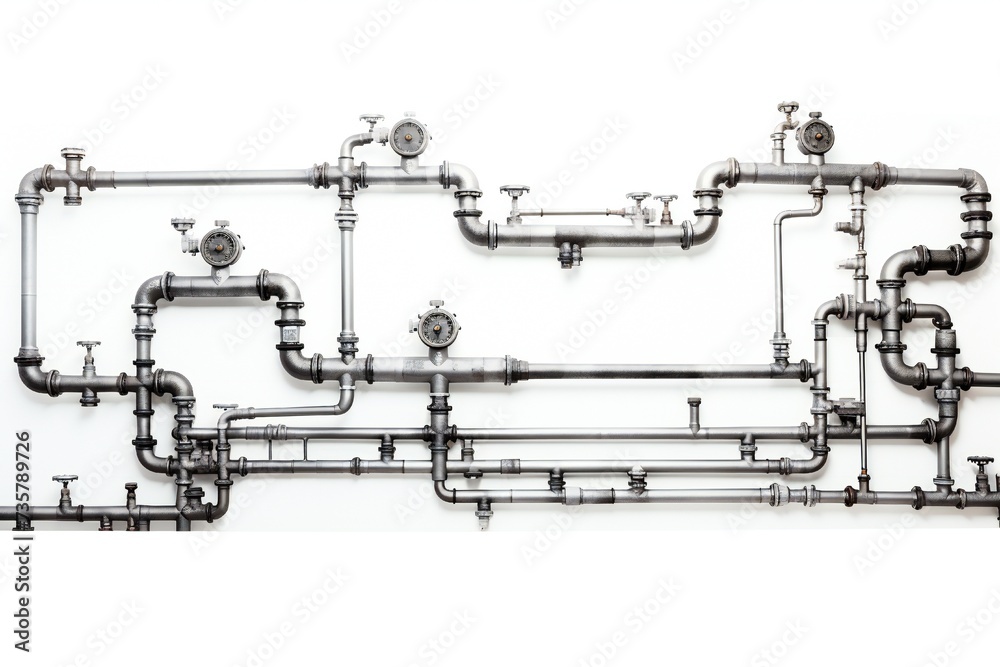 Plumbing industry banner design element isolated on white background Generative Ai Plumbing industry banner design element isolated on white background Generative Ai