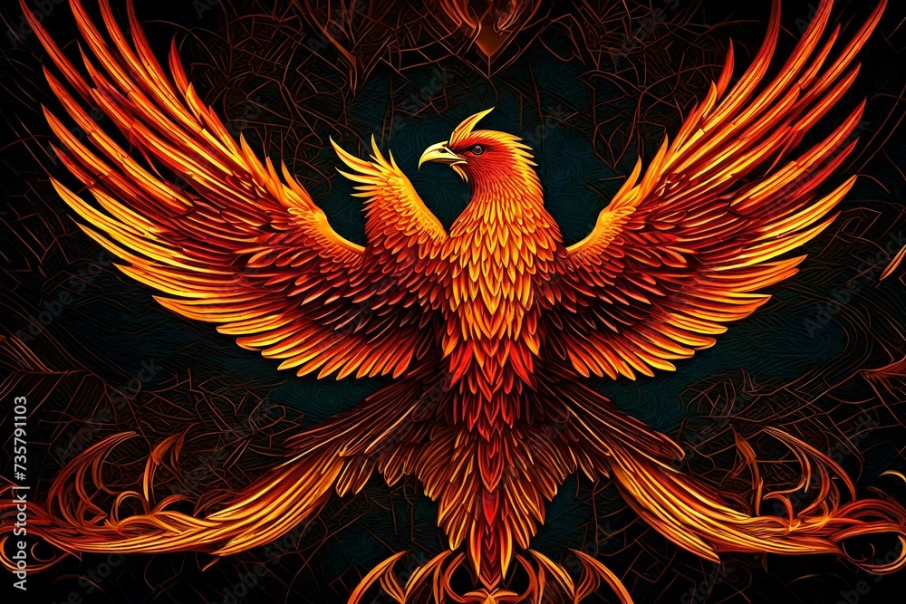 Obraz premium abstract background with a bird