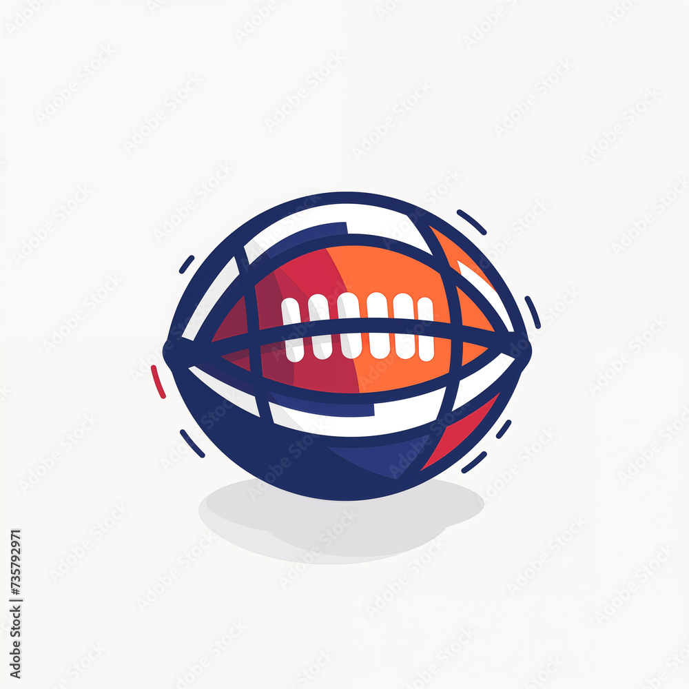 American football ball, hand drawn icon American football ball, hand drawn icon