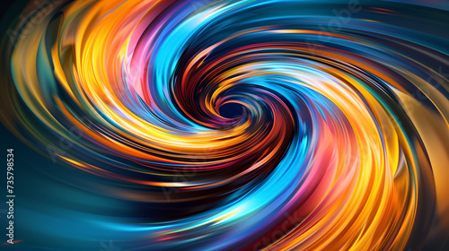 Vibrant swirl of colors in a dynamic abstract.