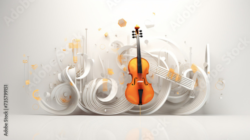 white background musical style