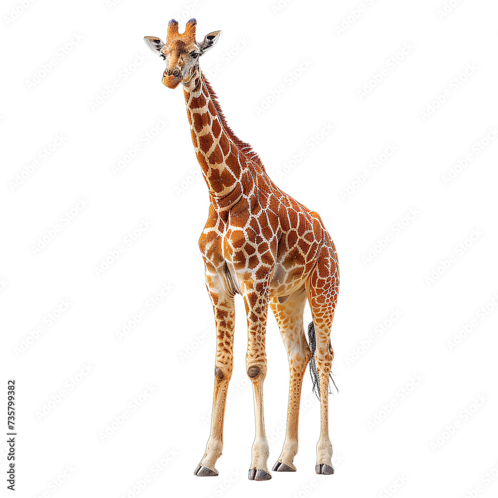 Obraz premium giraffe isolated on transparent background, element remove background, element for design