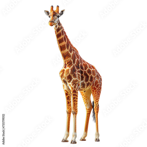 giraffe isolated on transparent background, element remove background, element for design