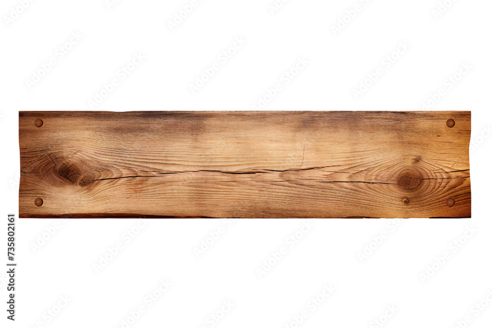 Wooden banner isolated on transparent background Generative Ai Wooden banner isolated on transparent background Generative Ai