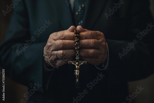 Cremation ceremonies, religion, and hand rosaries for memorial ceremonies, obituary ceremonies, and obituary sermons, Christianity, burial, and