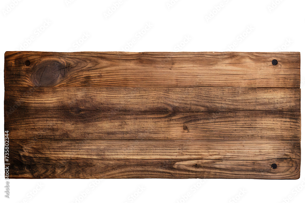 Wooden banner isolated on transparent background Generative Ai Wooden banner isolated on transparent background Generative Ai