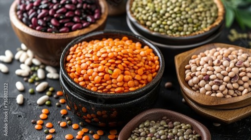 legumes, lentils and beans - organic food wallpaper background