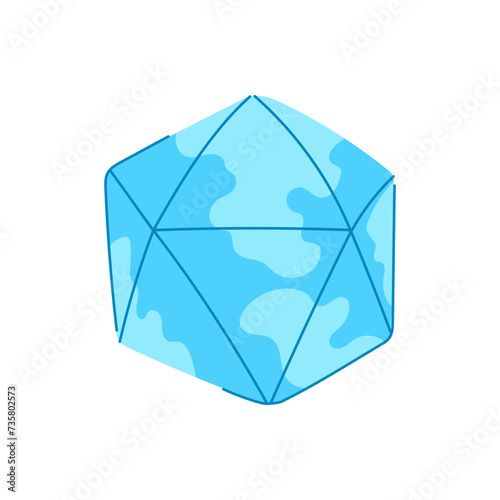 cube dice cartoon vector illustration