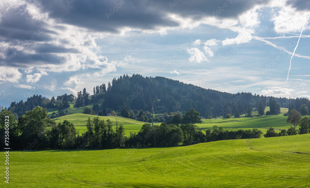 Green landscape in Allgovia, Germany