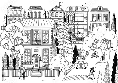 Wallpaper Mural sketch of the city Torontodigital.ca