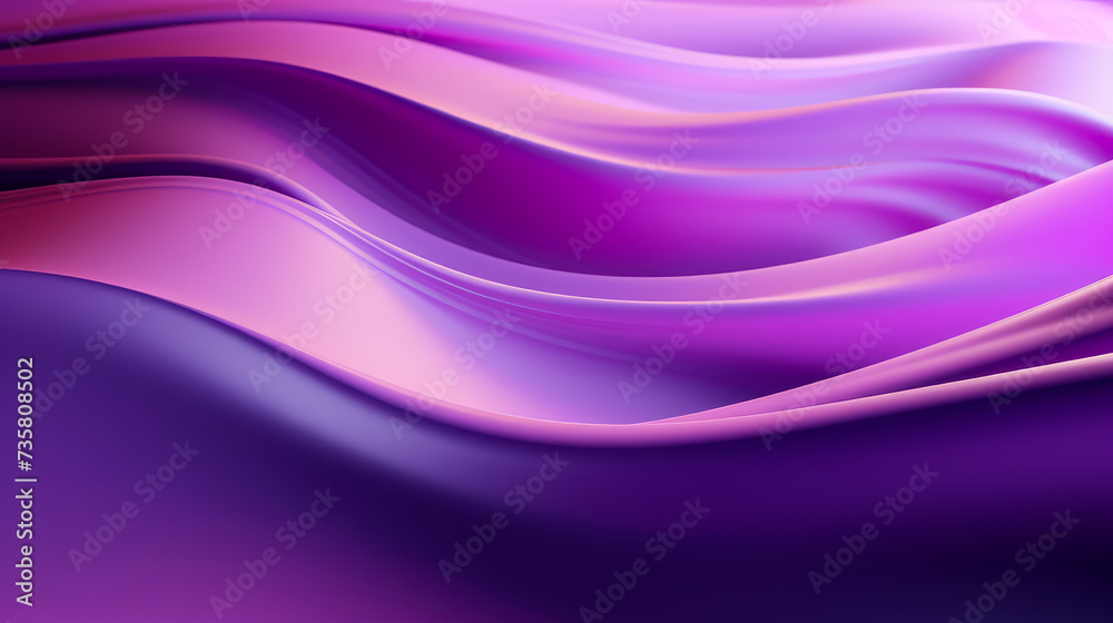 Fototapeta premium Beautiful luxury 3D modern abstract neon purple background composed of waves with light digital effect.