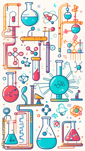 Science information card. laboratory template, Chemistry infographic.