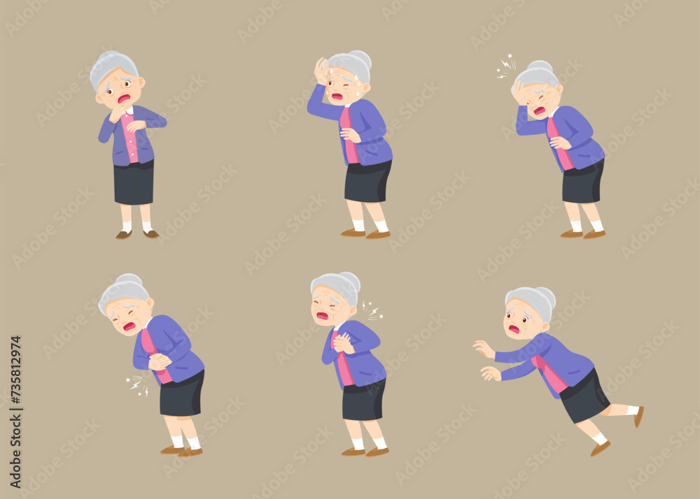 Elderly people old women characters 005