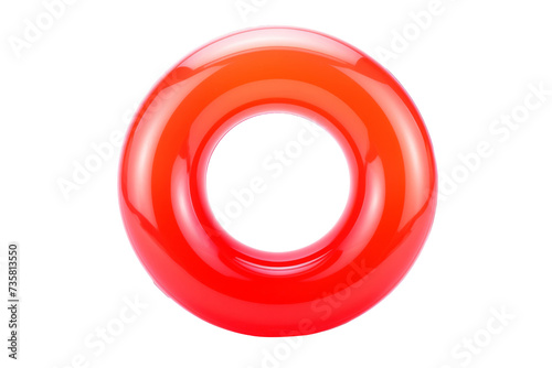 Colorful swim inflatable ring or rubber ring isolated on background, summer vacation concept, swim tube for pool.