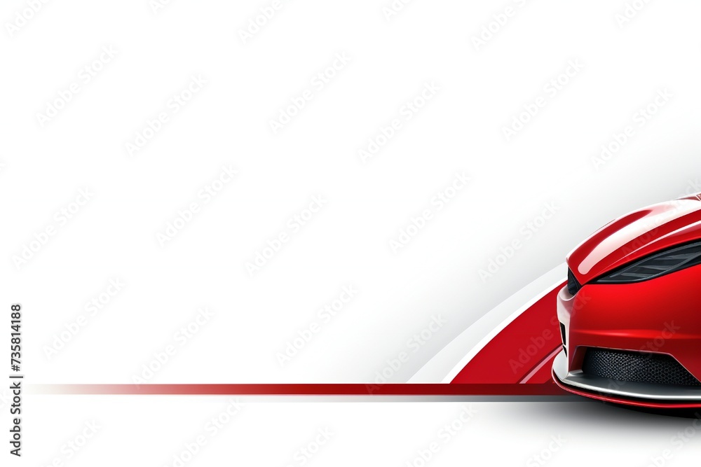 Automotive industry empty banner isolated on white background Generative Ai