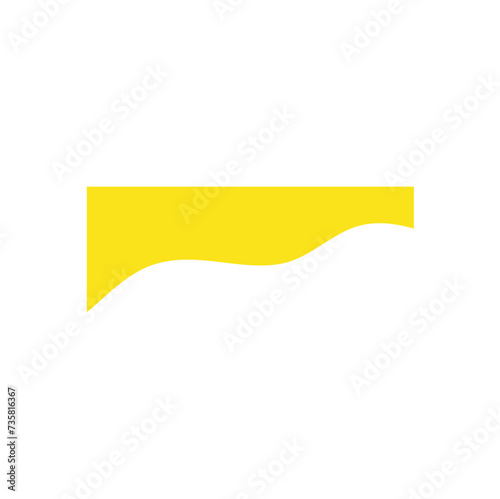 Yellow template dividers shape for website 