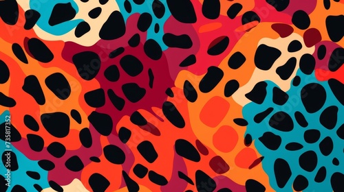 Vibrant and versatile abstract animal skin pattern vector  high-quality adobe stock image for creative projects and design needs