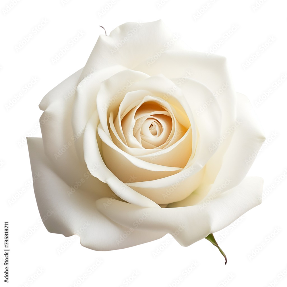 Beautiful White rose isolated on a transparent background Stock Photo ...
