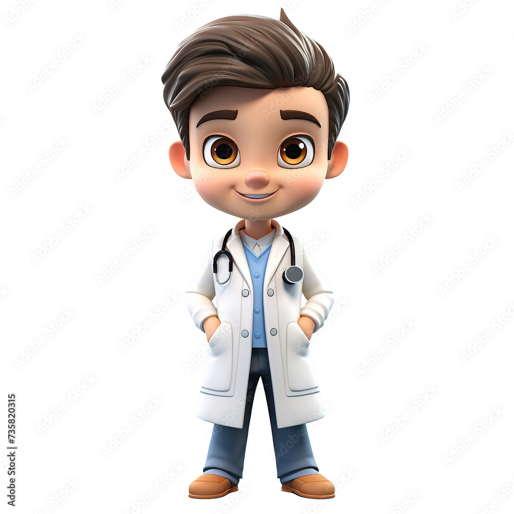 A 3d cartoon illustration kid on transparent png background A 3d cartoon illustration kid on transparent png background