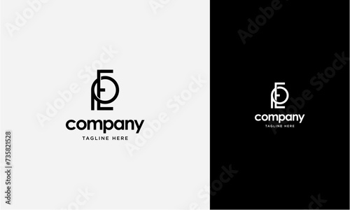Initial Letter EP or PE Logo,Typography Vector Template. Creative Abstract Letter EP or PE Logo Vector photo