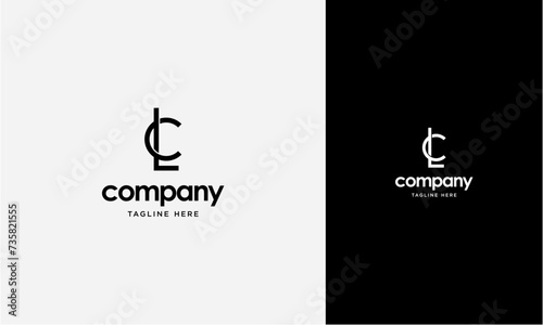 Initial Letter LC or CL Logo,Typography Vector Template. Creative Abstract Letter LC or CL Logo Vector