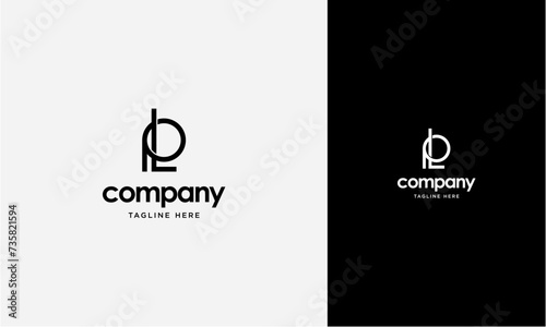 Initial Letter LP or PL Logo,Typography Vector Template. Creative Abstract Letter LP or PL Logo Vector