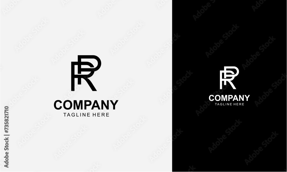 Initial Letter RP or PR Logo,Typography Vector Template. Creative Abstract Letter RP or PR Logo Vector Initial Letter RP or PR Logo,Typography Vector Template. Creative Abstract Letter RP or PR Logo Vector