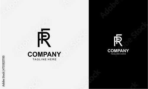Initial Letter RF or FR Logo,Typography Vector Template. Creative Abstract Letter RF or FR Logo Vector