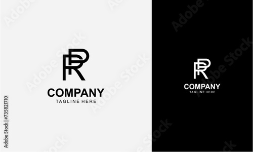 Initial Letter RP or PR Logo,Typography Vector Template. Creative Abstract Letter RP or PR Logo Vector