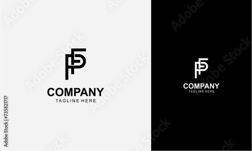 Initial Letter FP or PF Logo,Typography Vector Template. Creative Abstract Letter FP or PF Logo Vector