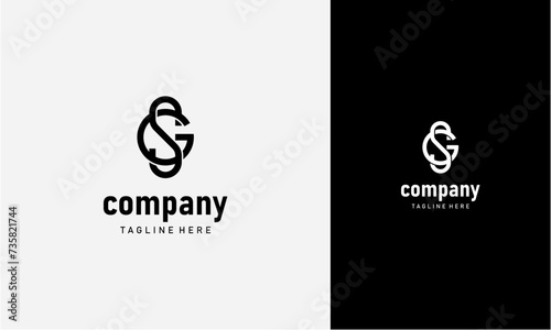 Initial Letter SG or GS Logo,Typography Vector Template. Creative Abstract Letter SG or GS Logo Vector photo