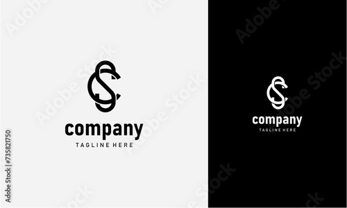 Initial Letter SC or CS Logo,Typography Vector Template. Creative Abstract Letter SC or CS Logo Vector