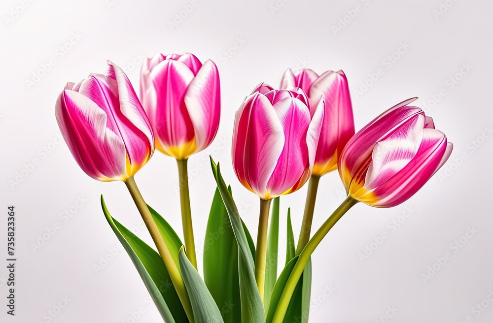 Fototapeta premium bouquet of pink tulips