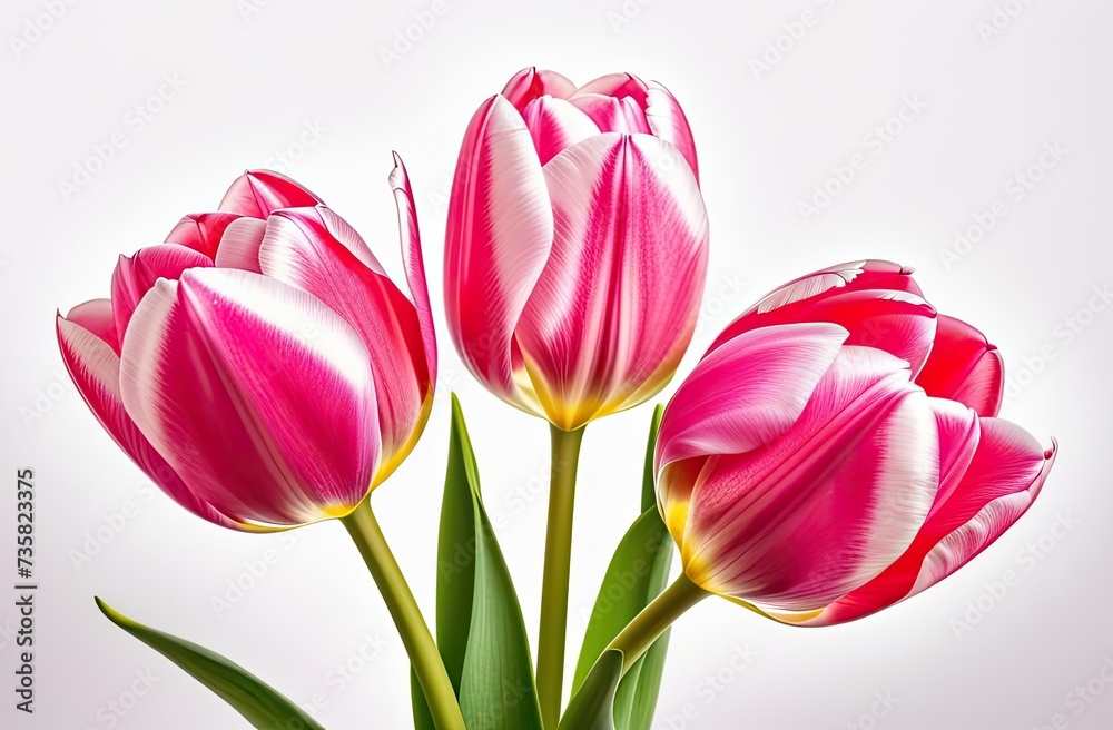 Fototapeta premium bouquet of pink tulips