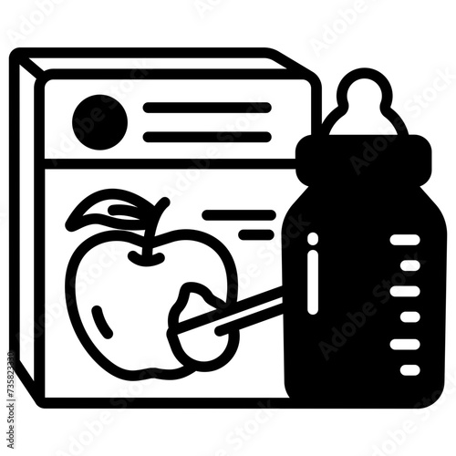 Formula Drink glyph and line vector illustration